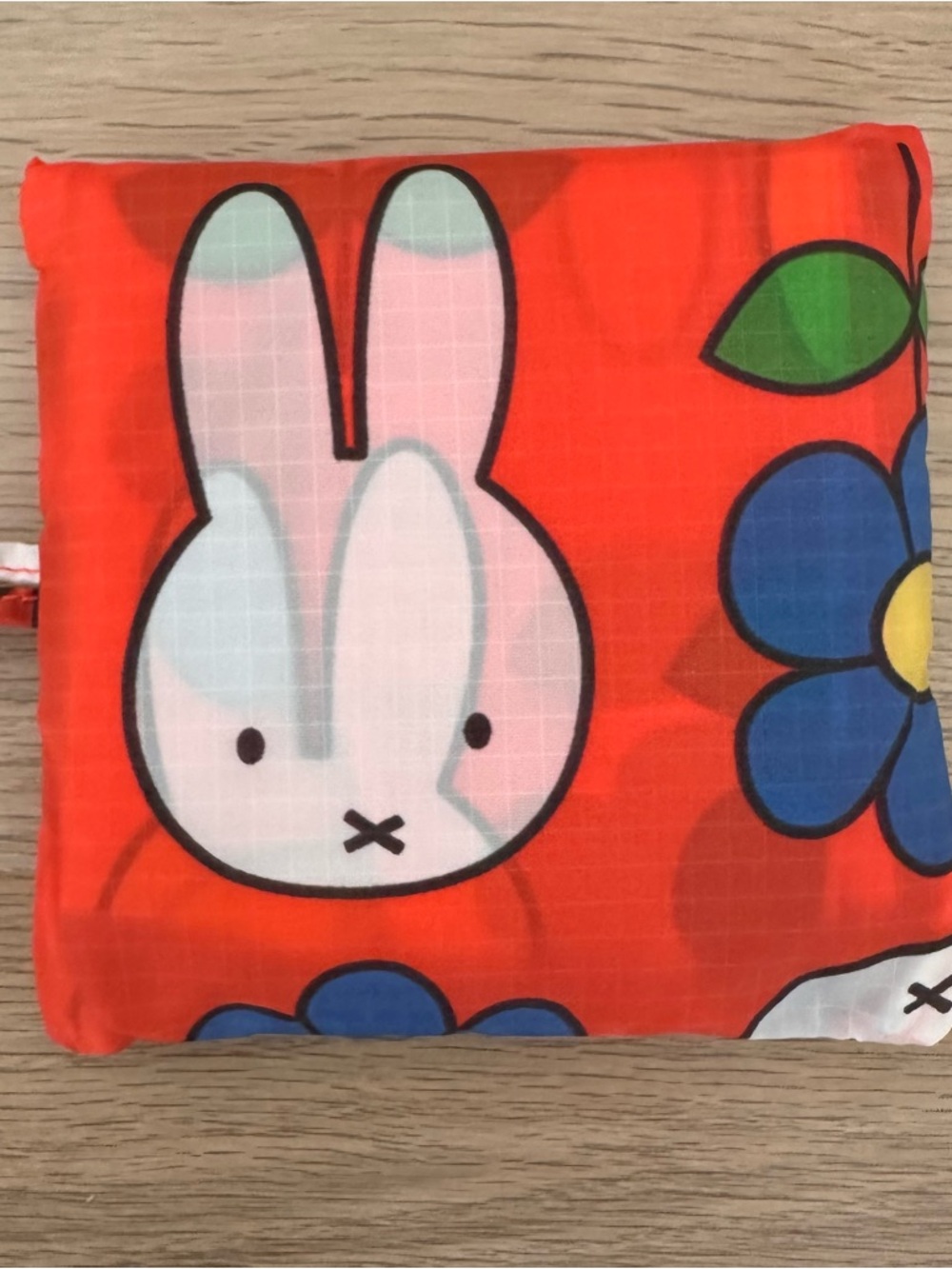 BAGGU Miffy Blue Flower Foldable Tote Shopping Bag - Picture 2 of 4